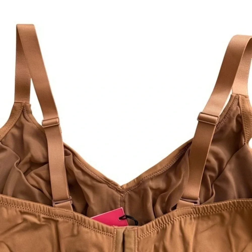 COSABELLA tan free cut micro curvy‎ Wirefree bralette size  tre large NWT